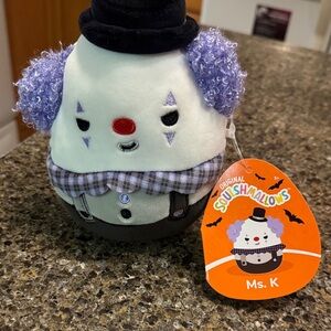 NEW Squishmallows Ms. K Clown Plush - White and Purple Clown